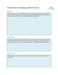 Effective Presentation Planning Worksheet