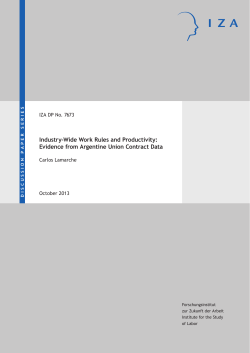Industry-Wide Work Rules and Productivity: Evidence from Argentine