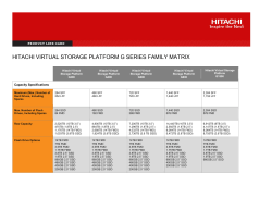 Hitachi Virtual Storage Platform G Series Family Matrix