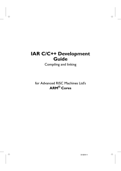 IAR C/C++ Development Guide for ARM