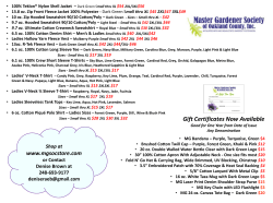 Flyer of items for sale