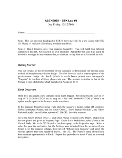 ASEN5050 &ndash; STK Lab #4 Due Friday, 12/12/2014