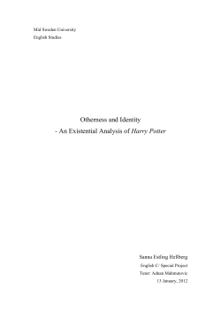 Otherness and Identity - An Existential Analysis of Harry Potter
