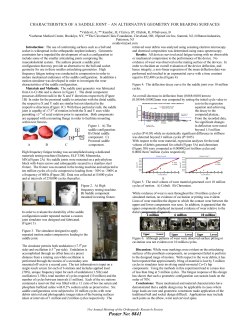 characteristics of a saddle joint &ndash; an alternative geometry for bearing