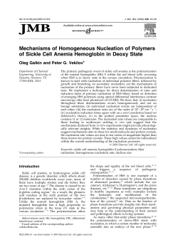 Mechanisms of Homogeneous Nucleation of Polymers of Sickle Cell