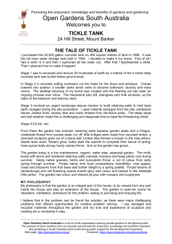 Garden Notes - Open Gardens SA Inc.