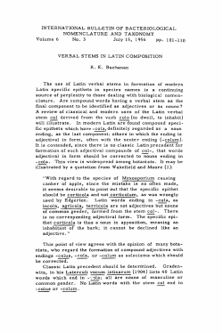 INTERNATIONAL BULLETIN OF BACTERIOLOGICAL
