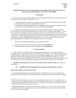 SIMPLIFIED BASELINE AND MONITORING