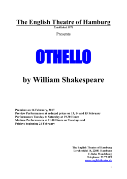by William Shakespeare - The English Theatre Of Hamburg