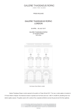 Press release inaugural exhibition programme