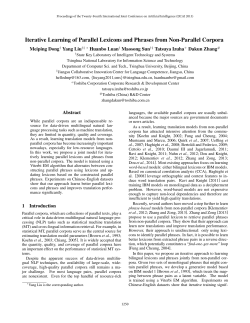Iterative Learning of Parallel Lexicons and Phrases from Non