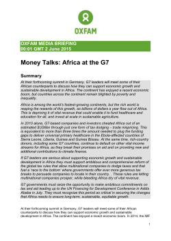 Money Talks: Africa at the G7
