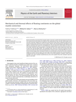 Mechanical and thermal effects of floating continents on the global