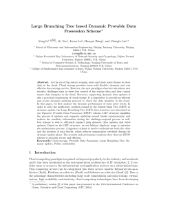 Large Branching Tree based Dynamic Provable Data Possession