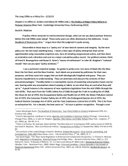 The Long 1950s as a Policy Era - Yale CampusPress