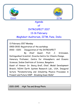 Agenda - Indian Institute of Tropical Meteorology
