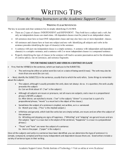 writing tips - Florida Institute of Technology