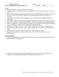 Unit 6 Review WS Honors