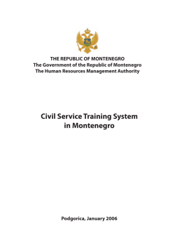Civil Service Training System in Montenegro