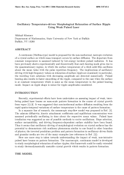 Oscillatory Temperature-driven Morphological Relaxation of