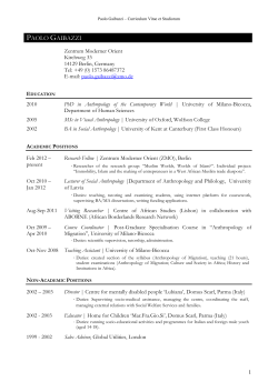 paolo gaibazzi - Universit&agrave; degli studi di Pavia