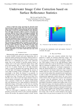 Underwater Image Color Correction based on Surface