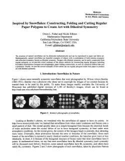 Inspired by Snowflakes: Constructing, Folding and Cutting Regular