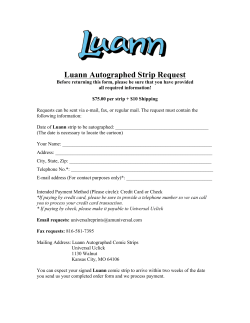 Luann Autographed Strip Request