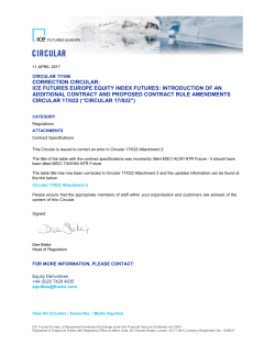 correction circular: ice futures europe equity index futures