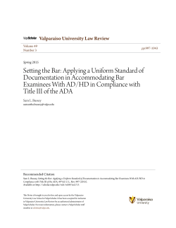 Setting the Bar: Applying a Uniform Standard of