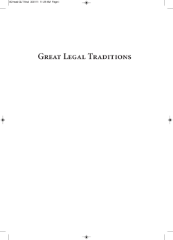Great Legal Traditions - Carolina Academic Press