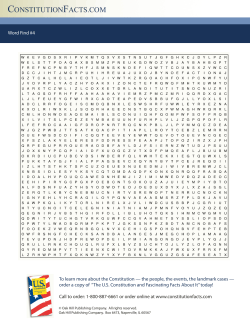 Word Find - Constitution Facts