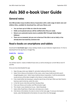 Axis 360 e-book User Guide