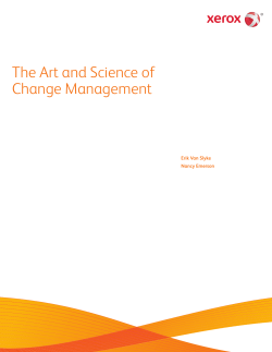 The Art and Science of Change Management