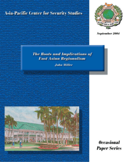 The Roots and Implications of East Asian Regionalism