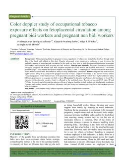Color doppler study of occupati exposure effects on