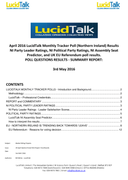 april opinion panel poll report