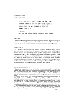 species specificity of an enzyme determined by an erythrocyte