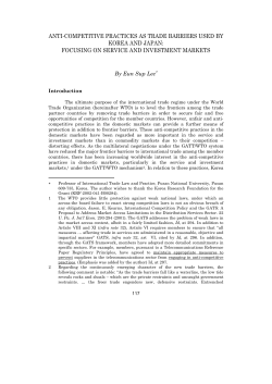 anti-competitive practices as trade barriers used by korea and japan