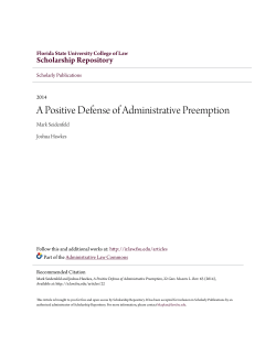 A Positive Defense of Administrative Preemption