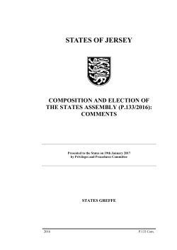 Composition and Election of the States Assembly (P.133/2016