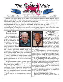 The Kicking Mule - Indiana Stamp Club