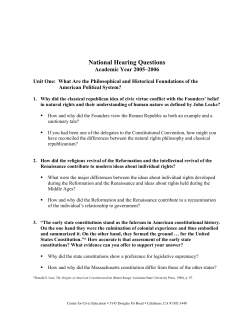 National Hearing Questions - Center for Education in Law and