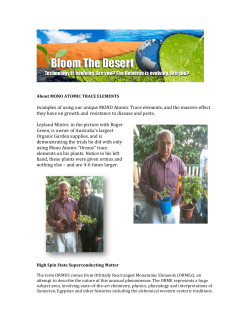 MONO!ATOMIC!TRACE!ELEMENTS!