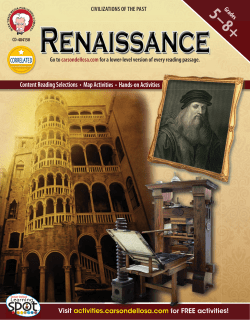 Content Reading Selections t Map Activities t Handseon Activities