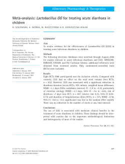 Meta-analysis: Lactobacillus GG for treating acute