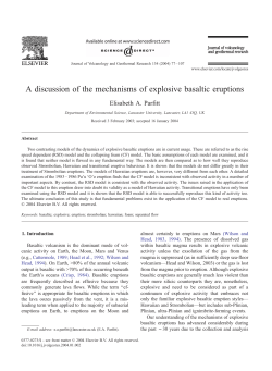 Parfitt 2004 A discussion of the mechanisms of explosive basaltic