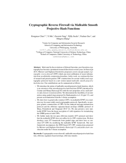 Cryptographic Reverse Firewall via Malleable Smooth Projective