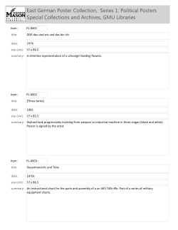 East German Poster Collection, Series 1