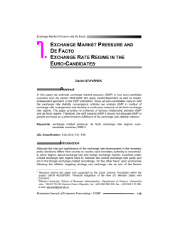 exchange market pressure and de facto exchange rate regime in the